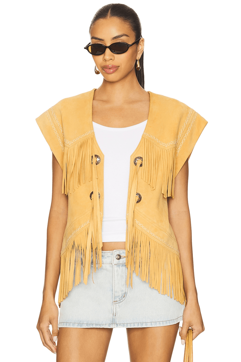 Fearless Heart Suede Fringe Vest - Image 1