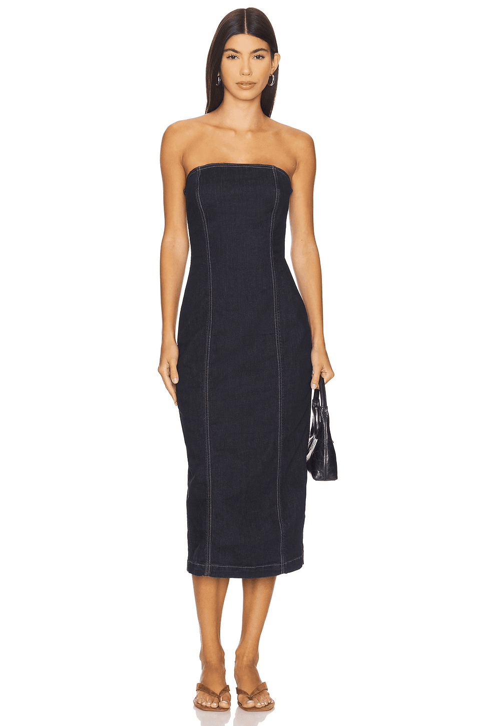 Esme Strapless Midi Dress - Image 1