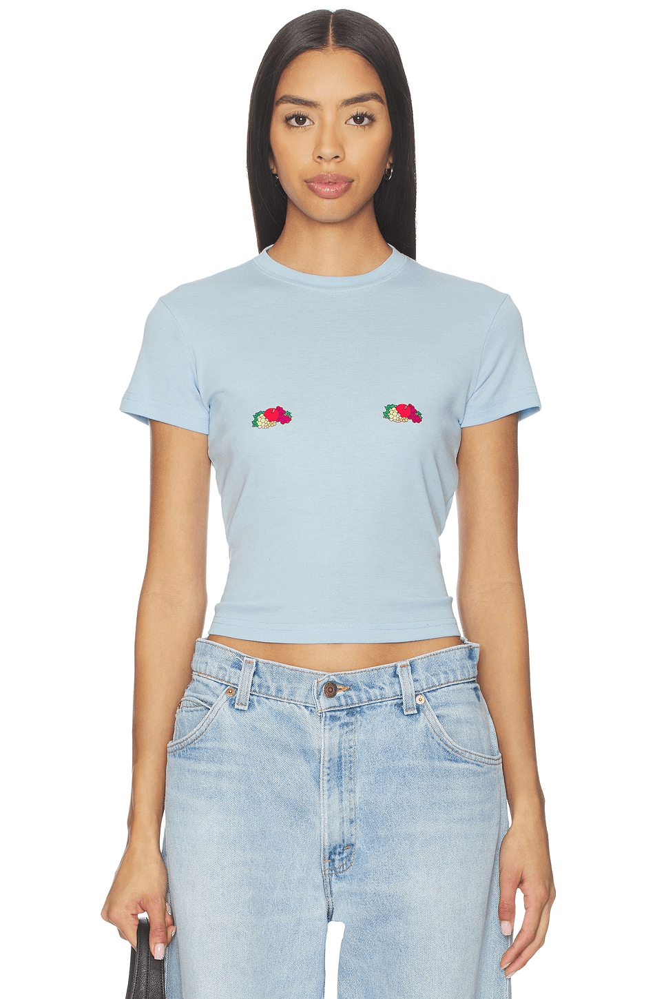 X Fruit Of The Loom Baby Tee With Double Logo - Image 1