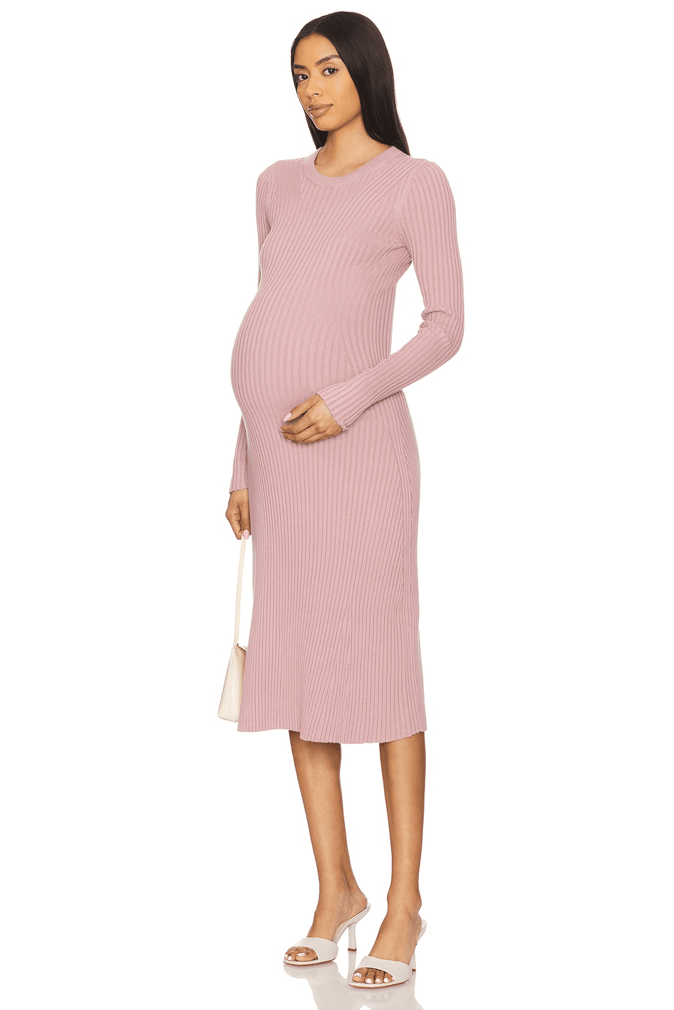 The Eliana Cotton Rib Sweater Dress - Image 1