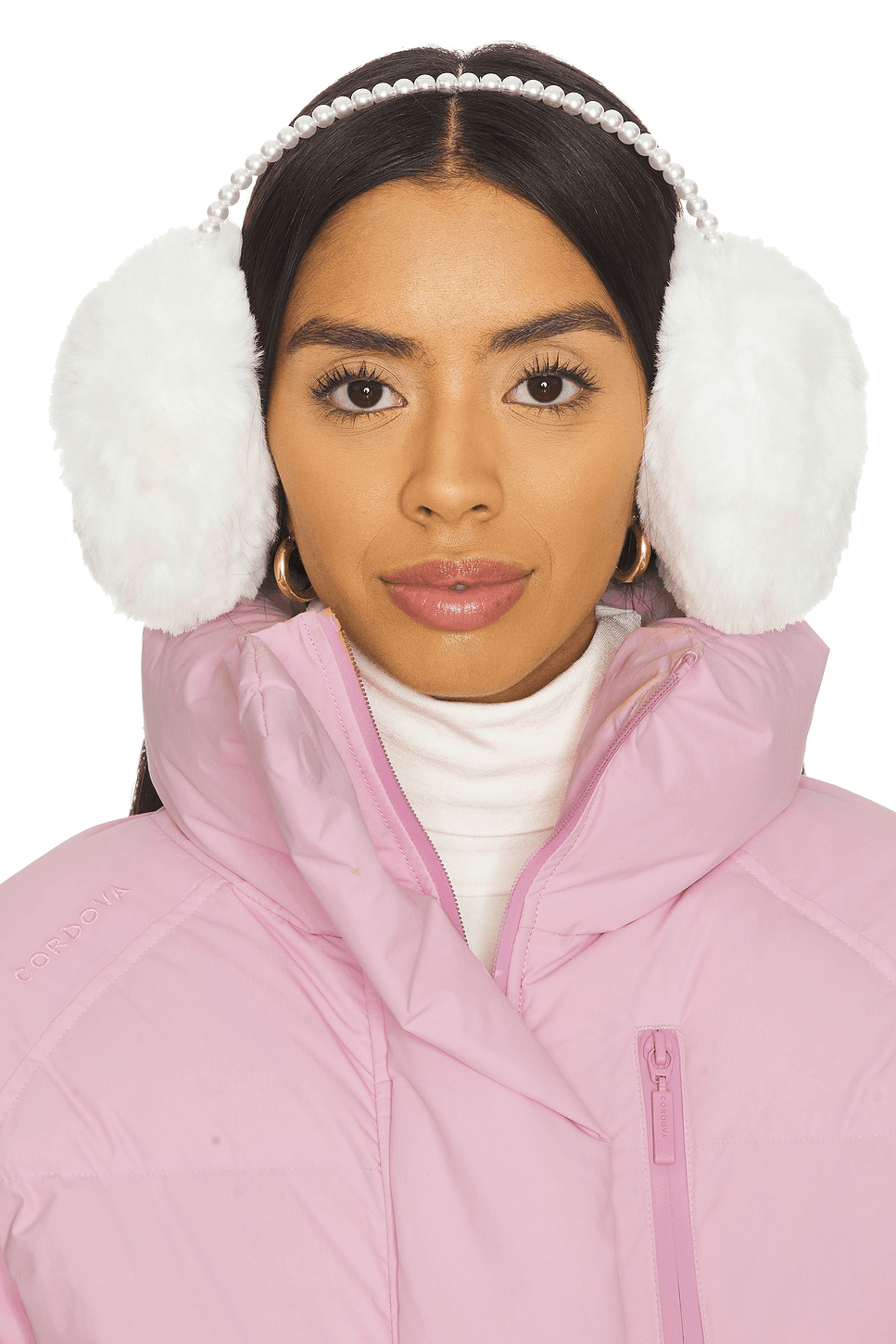 Faux Fur Pearl Earmuffs - Image 1