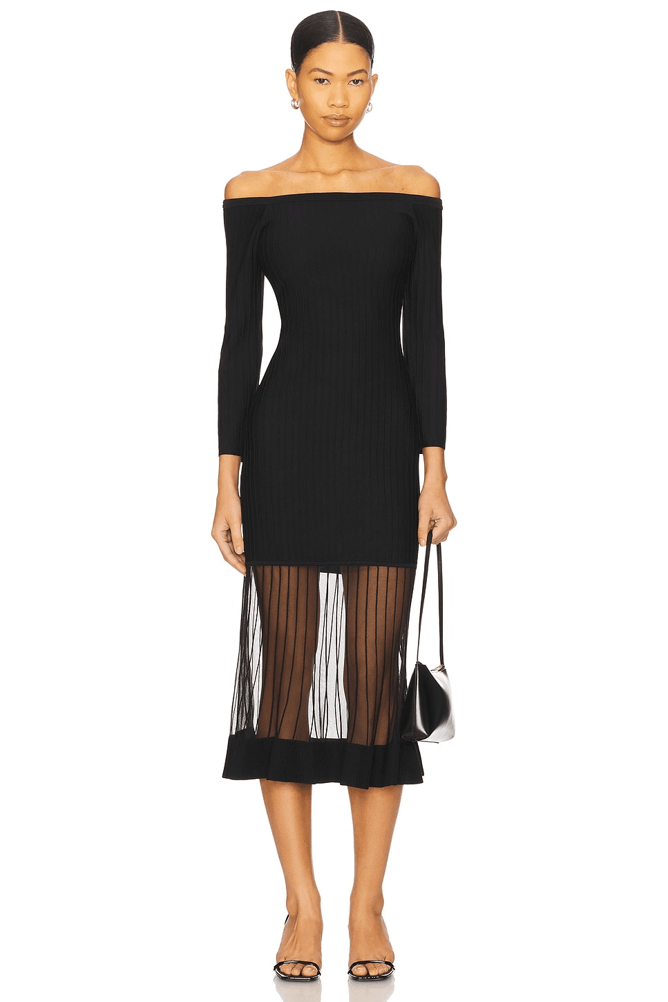 Ots Sheer Knit Midi Dress - Image 1