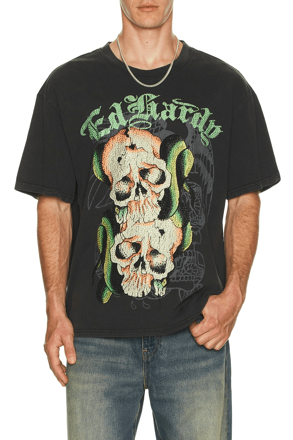 Skull Snakes Boxy Tee - Image 1