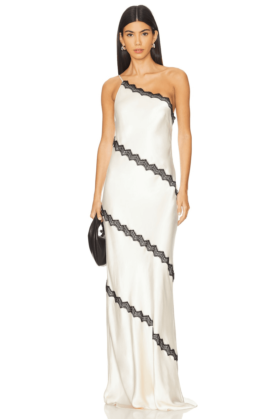 Camille Lace Asymmetrical Maxi Dress - Image 1