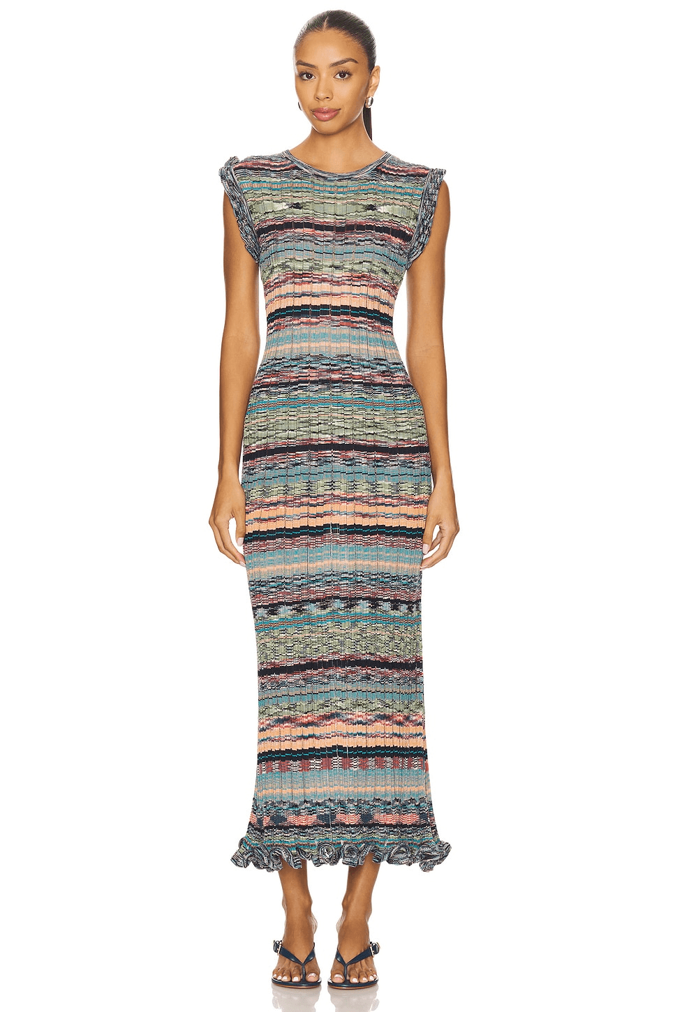Ajak Sleeveless Knit Midi Dress - Image 1