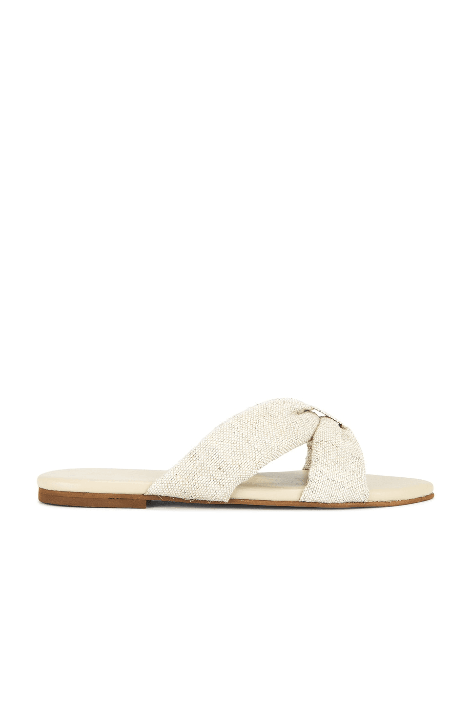 Banha Chunky Criss Cross Linen Sandal - Image 1