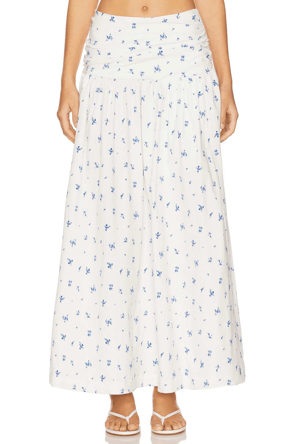 Ruched Waist Midi Skirt - Image 1