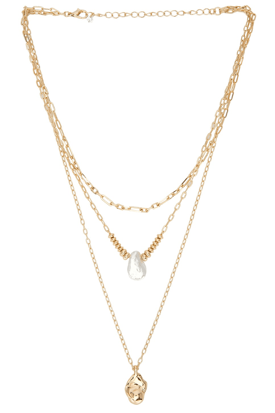 Layered Two Tone Necklace - Image 1