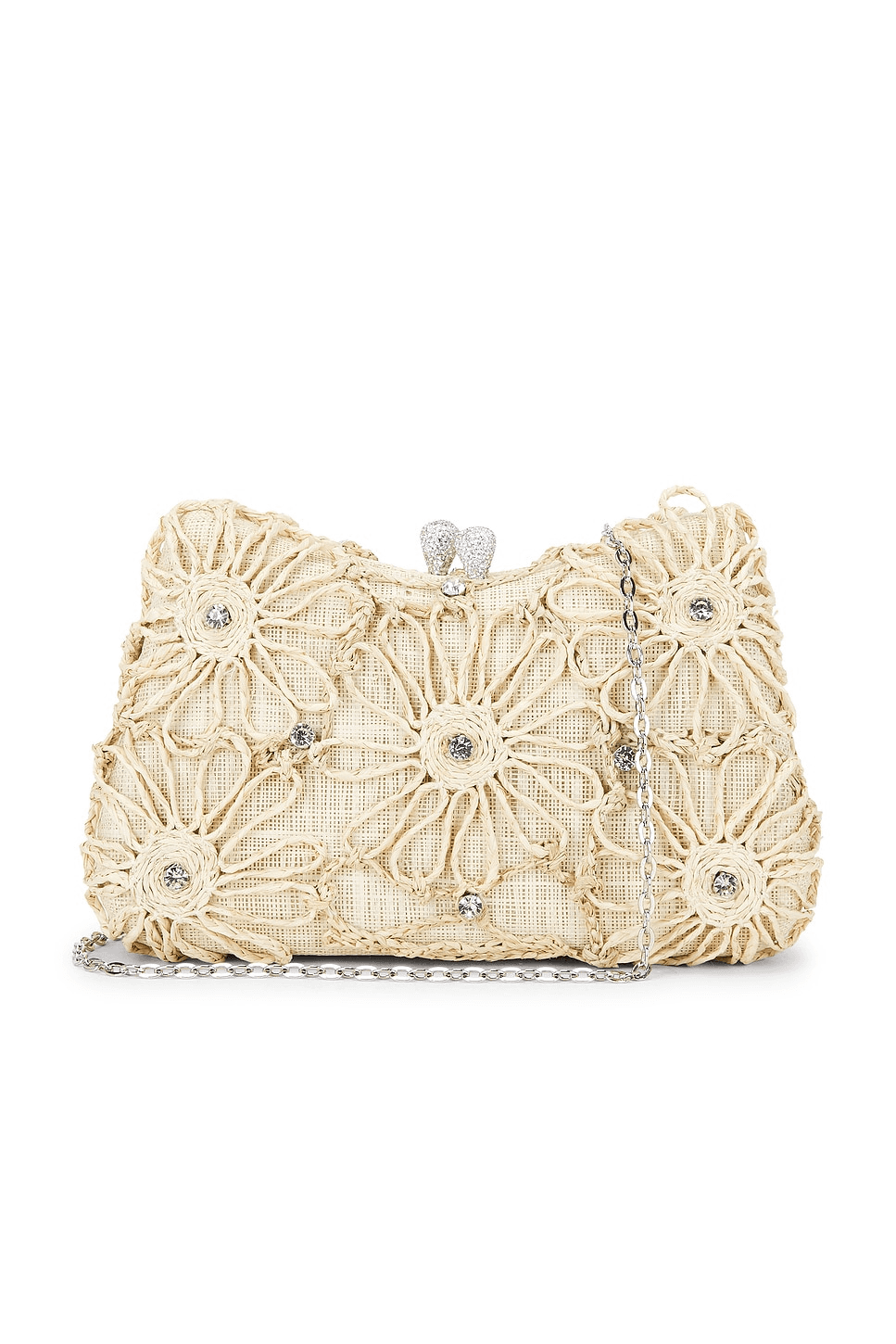 Gustavia Raffia Flower Clutch - Image 1