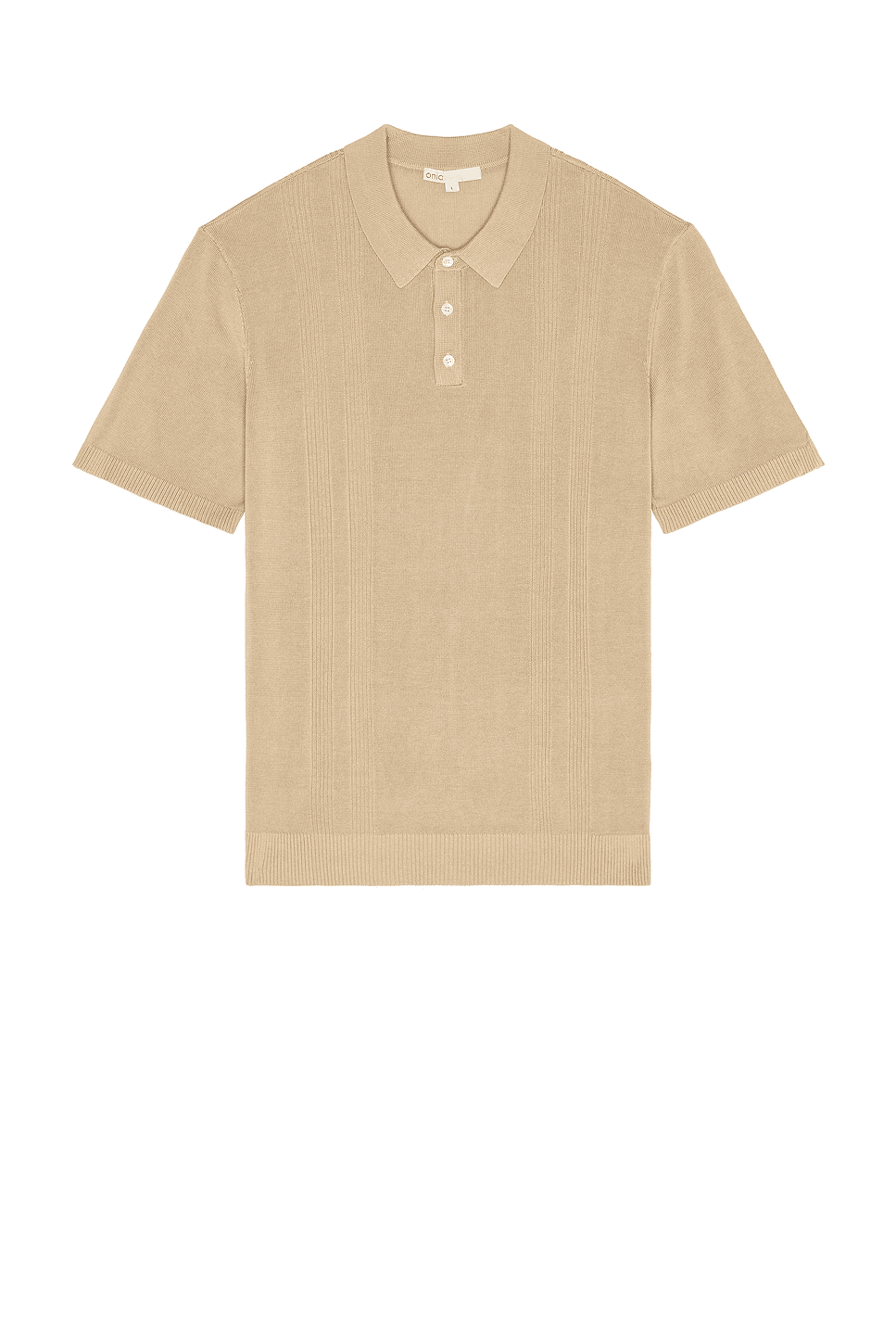 Silk Ribbed Knit Polo - Image 1