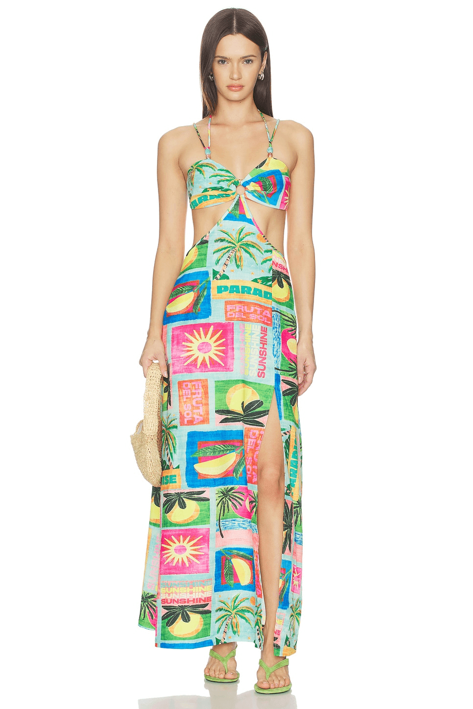 Beaded Cut Out Maxi Dress - Image 1