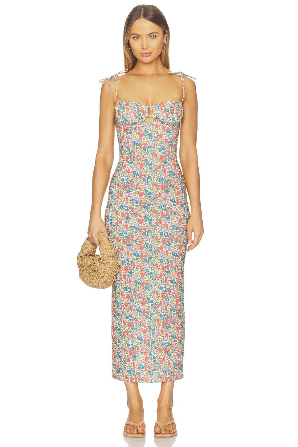 Petal Long Slip Dress - Image 1