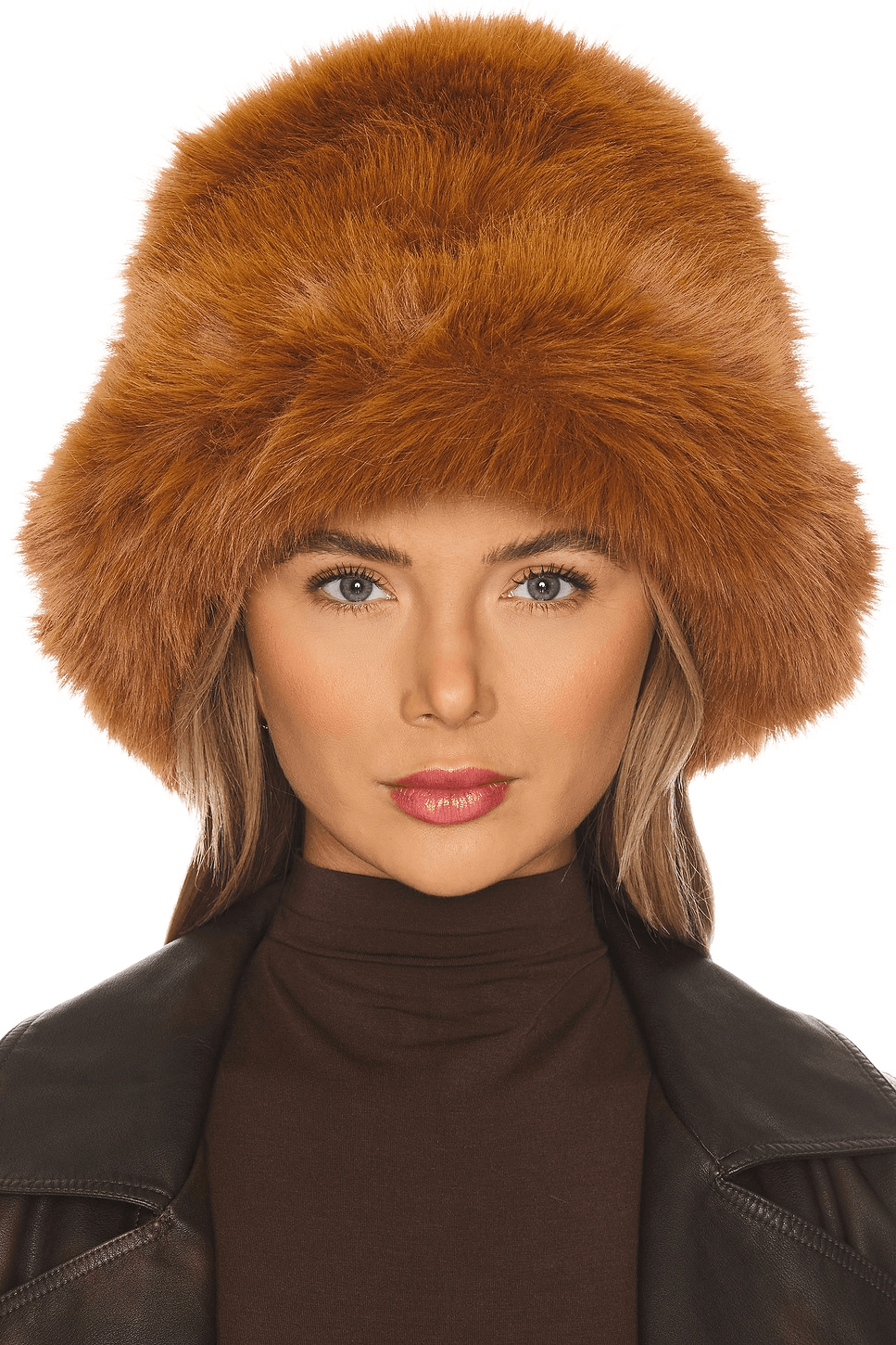 Oversized Faux Fur Bucket Hat - Image 1