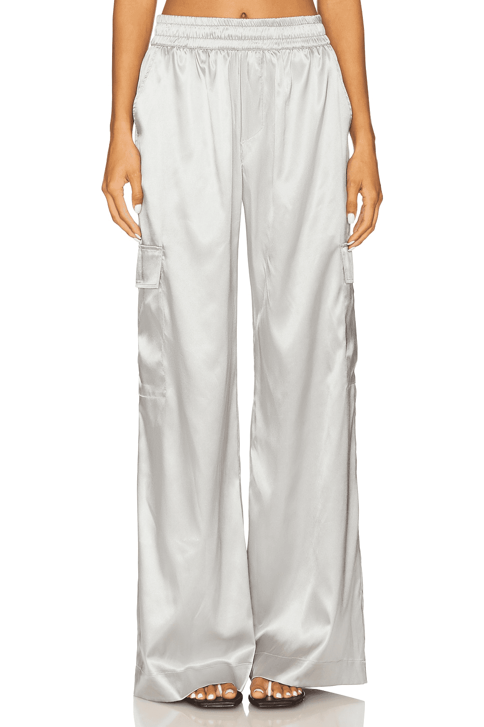 Satin Cargo Pants - Image 1