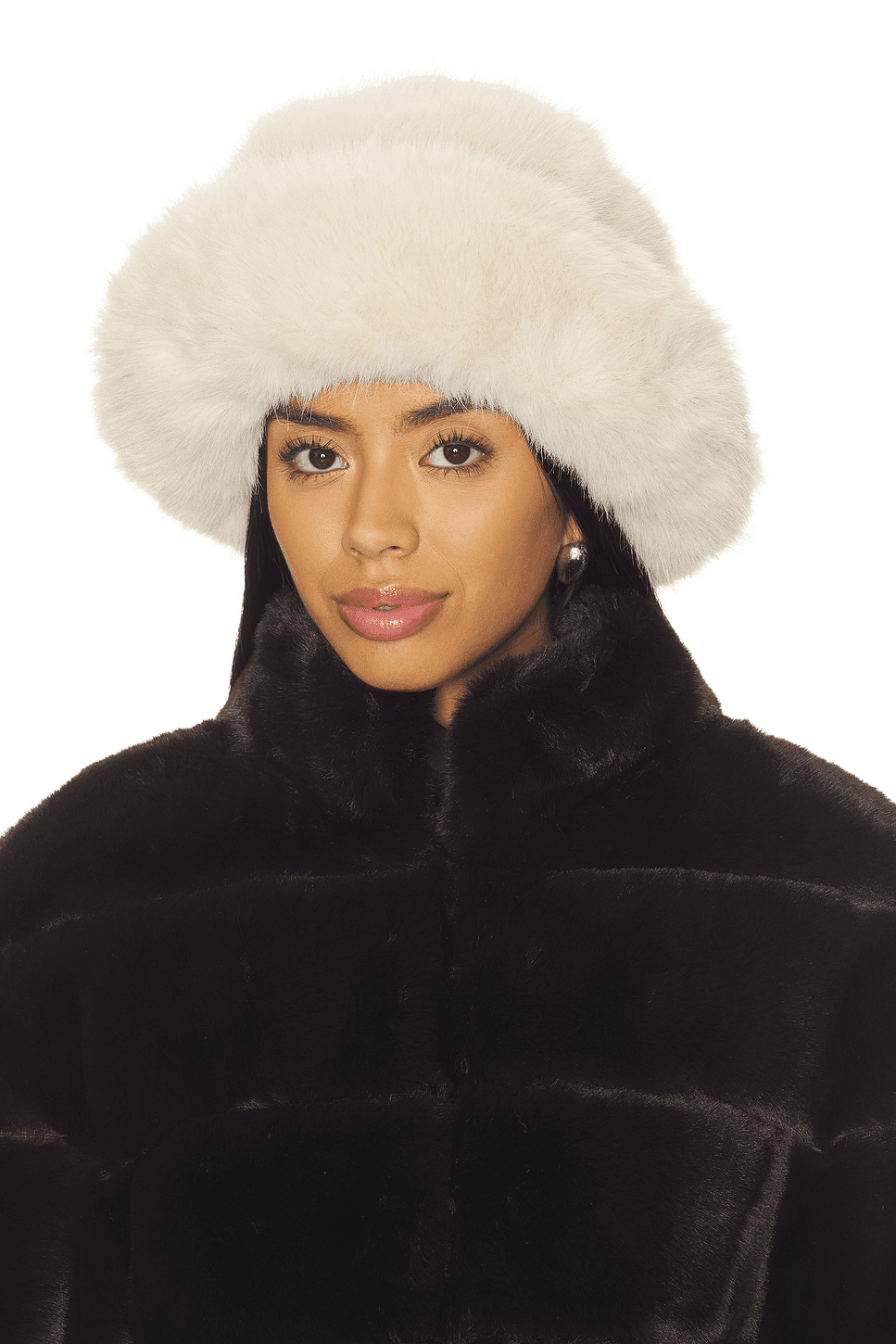 Oversized Faux Fur Bucket Hat - Image 1