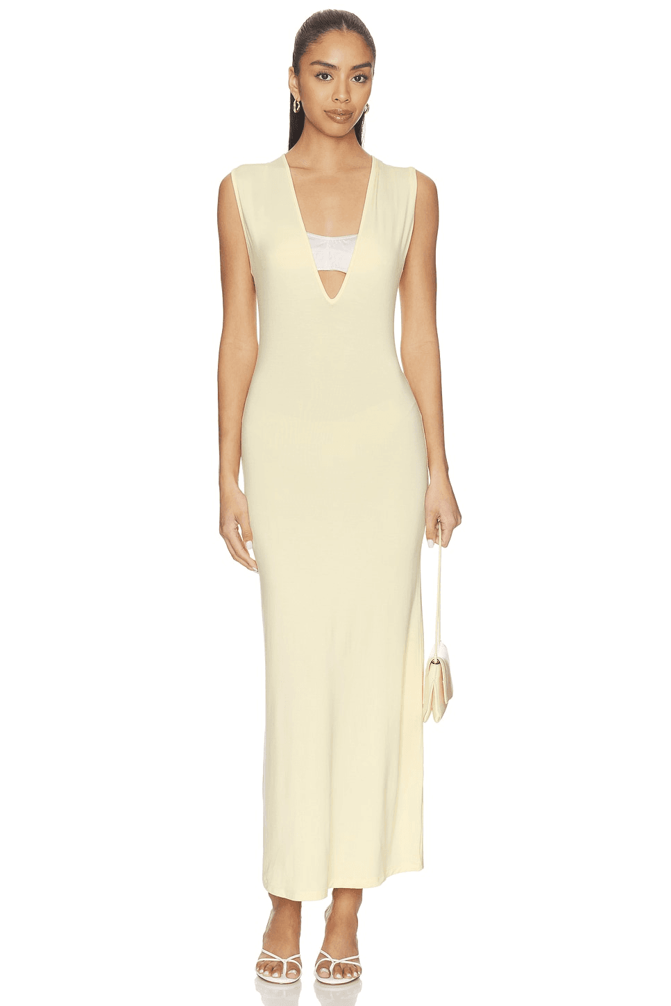 Tate Plunge Midi Dress - Image 1