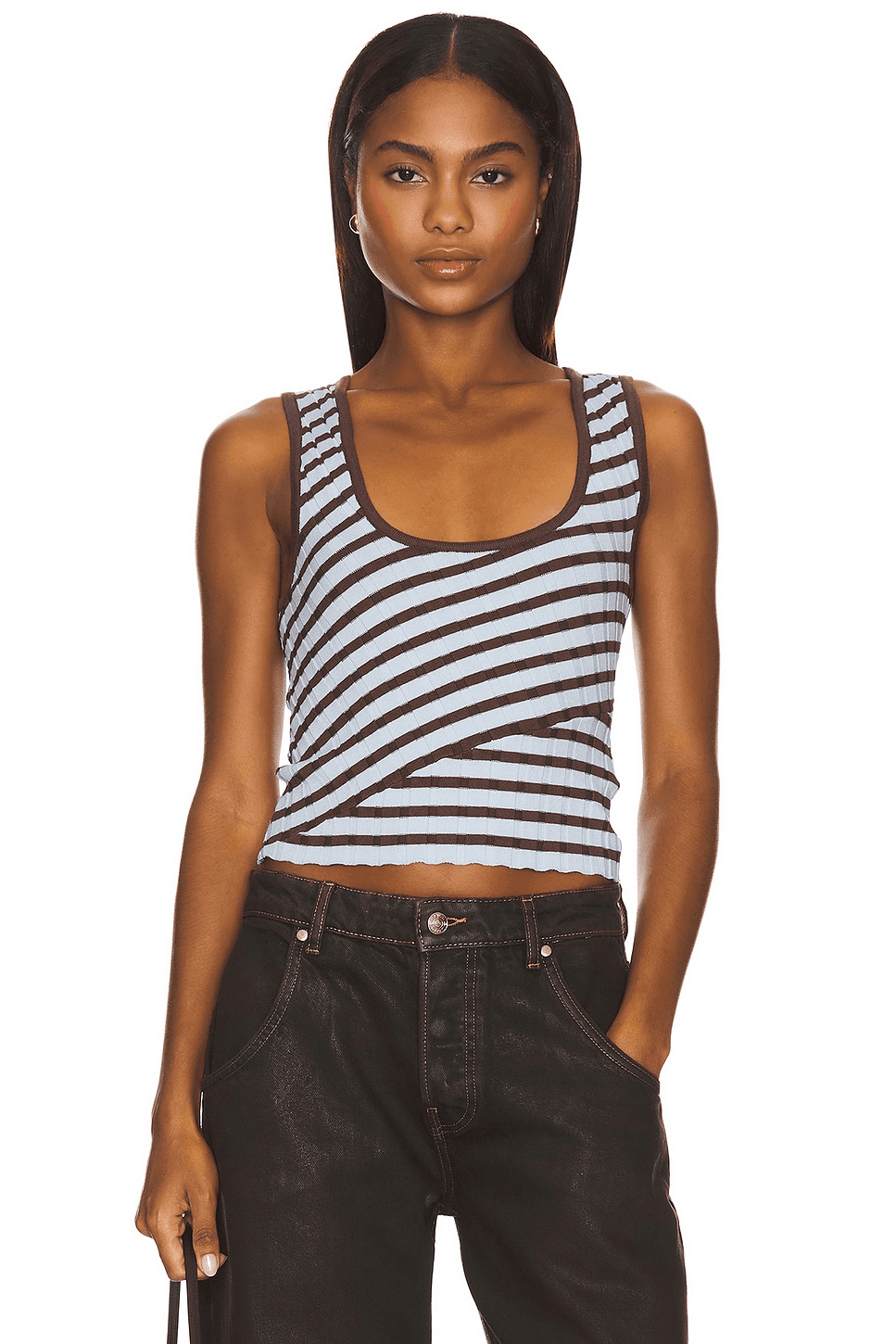 Solene Stripe Knit Top - Image 1
