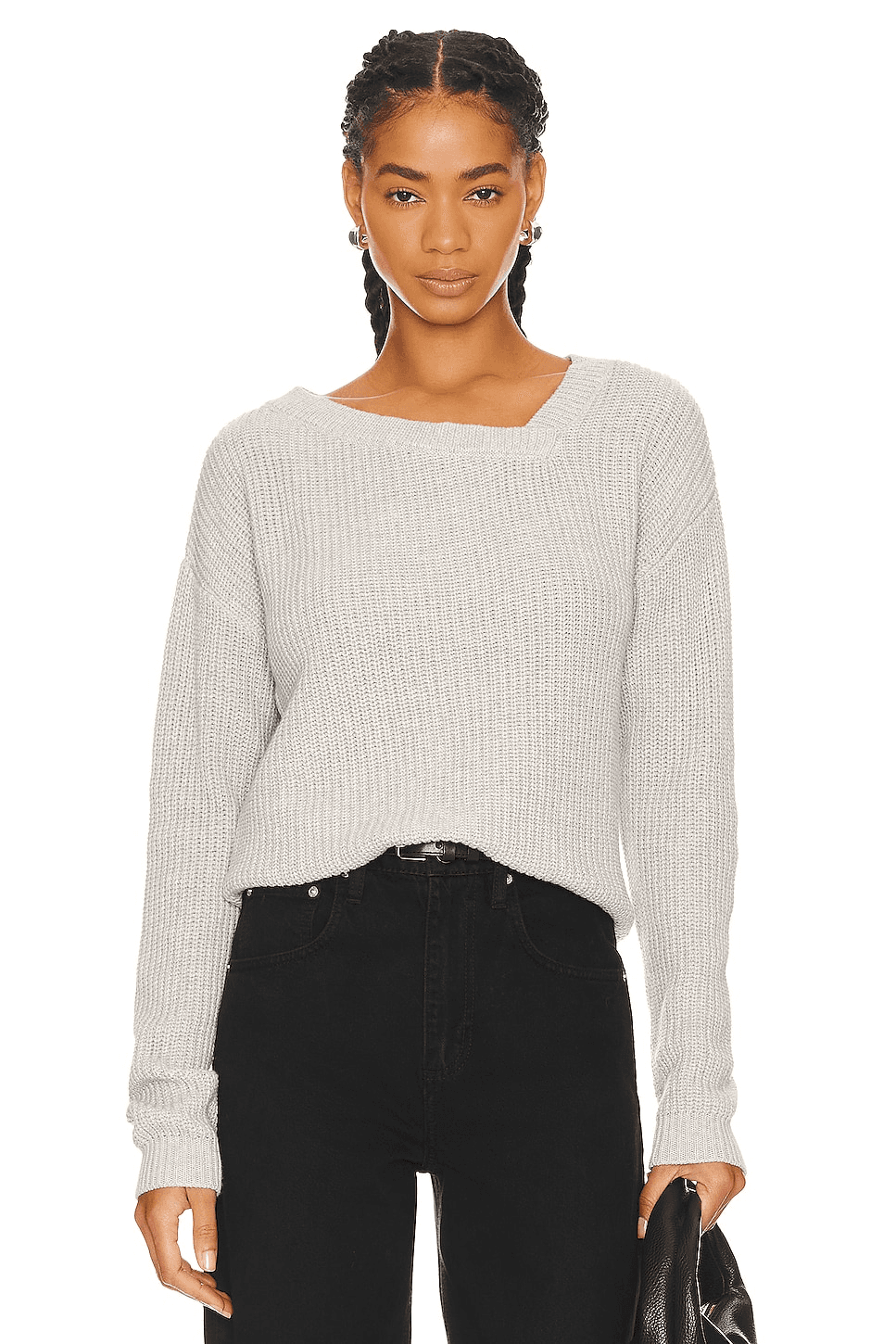 Asymmetric Neck Sweater - Image 1