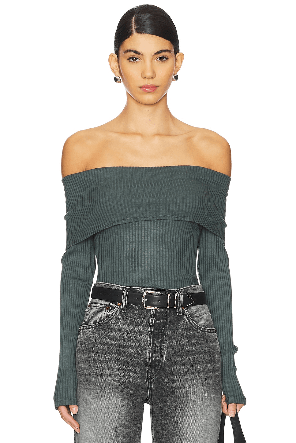 Kayla Off Shoulder Long Sleeve Top - Image 1