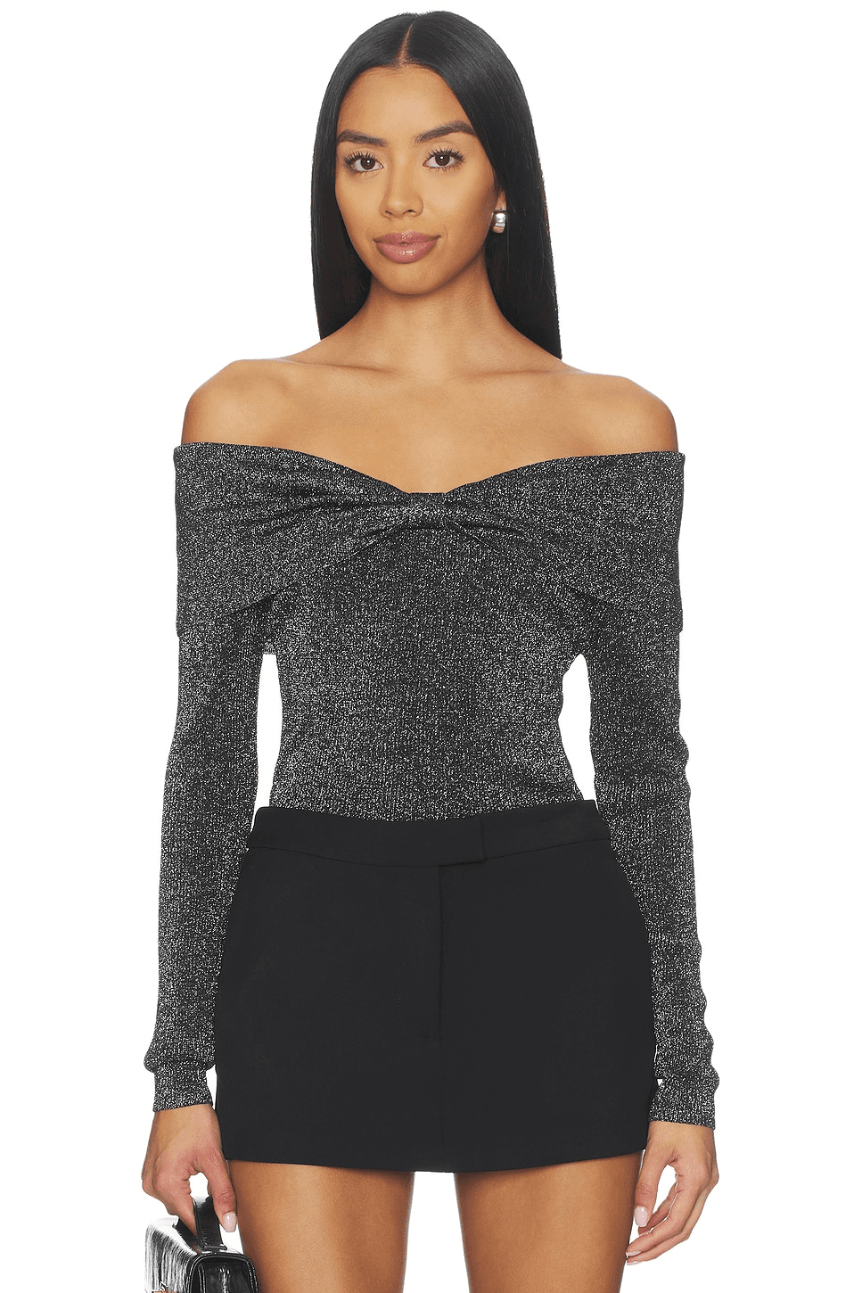Colette Ribbed Lurex Sweater - Image 1
