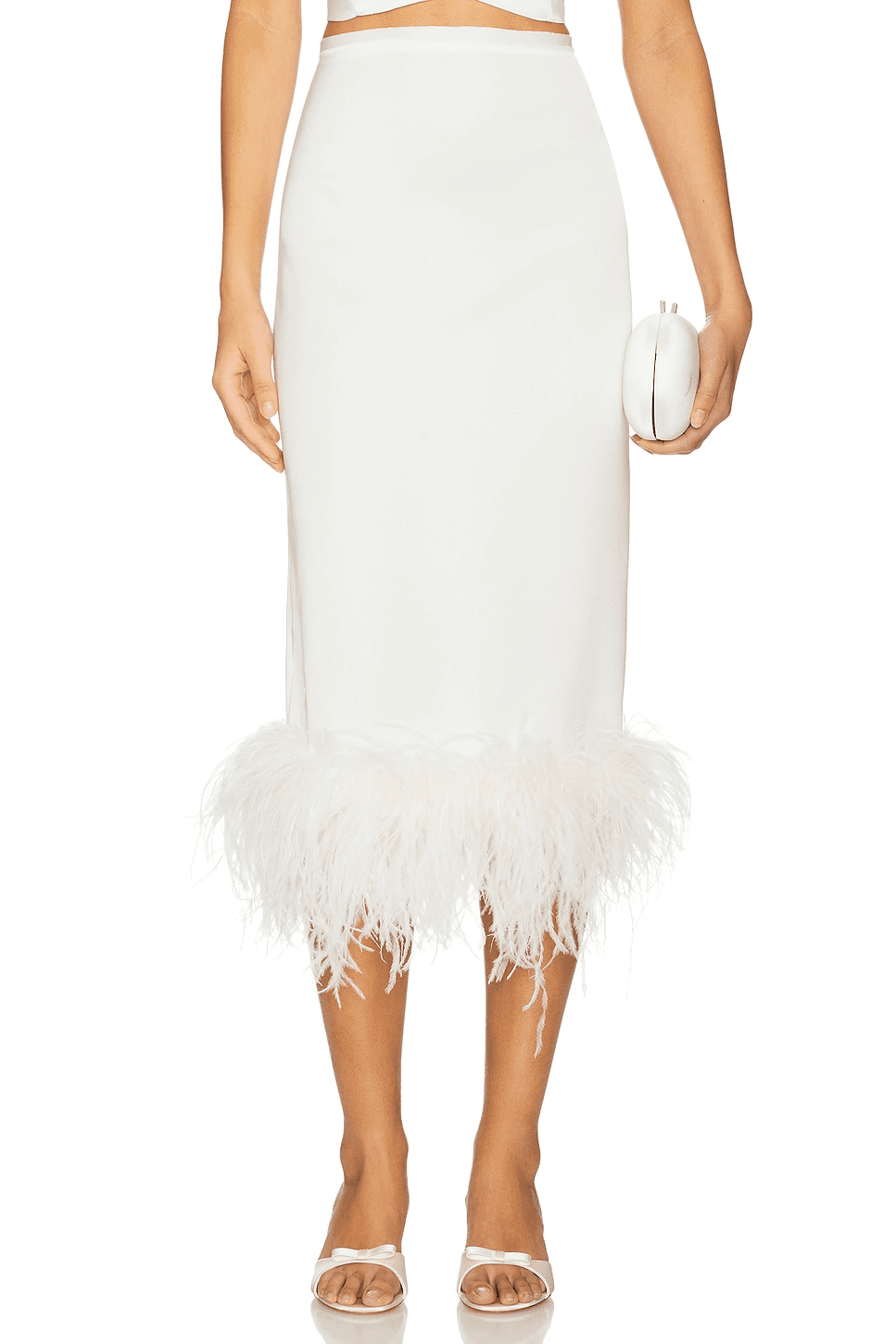 x REVOLVE Midi Skirt With Feathers - Image 1