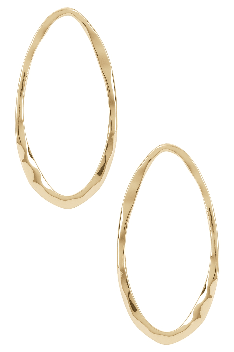 Hammered Large Oval Earrings - Image 1