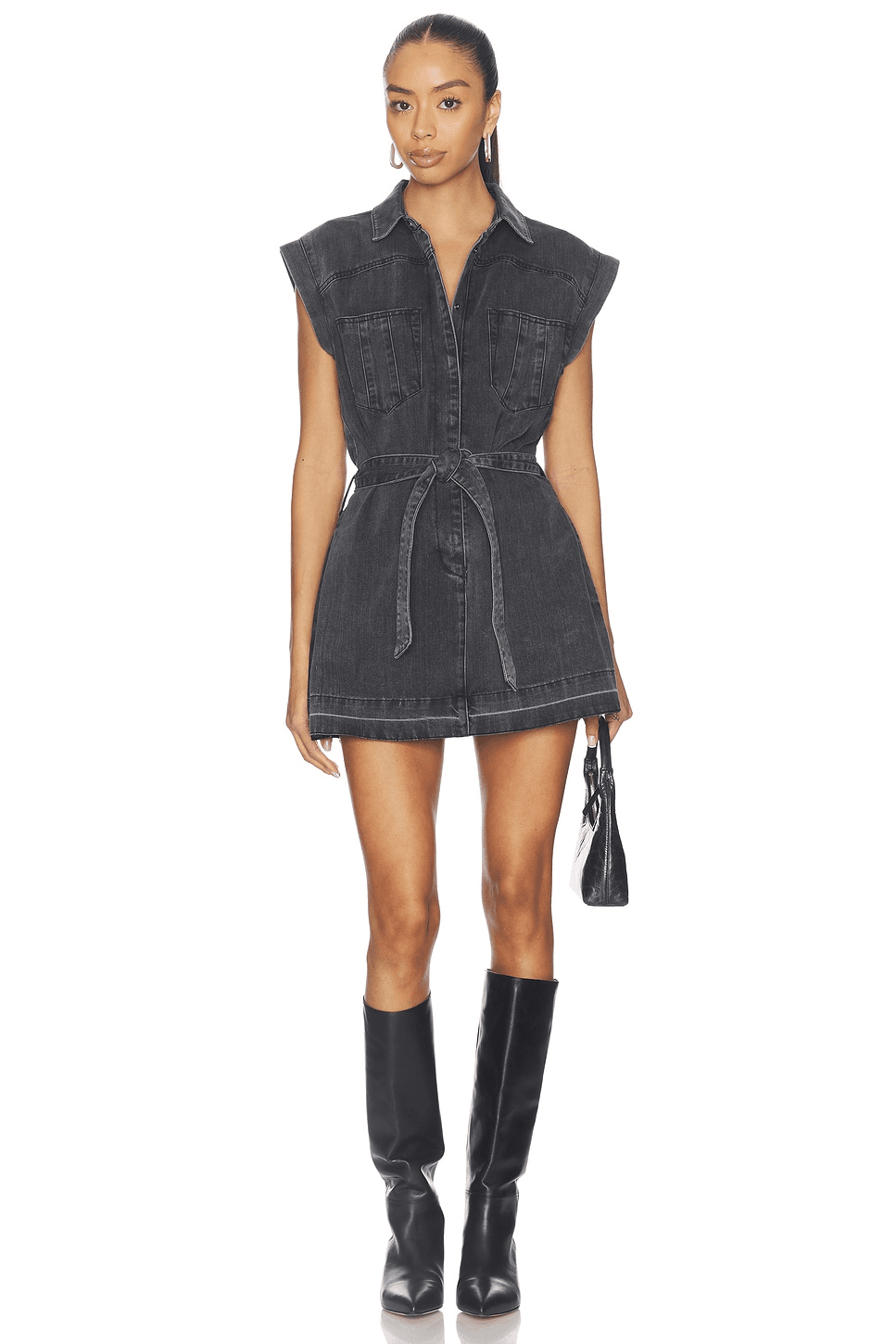 Rogue Aviator Mini Denim Dress - Image 1
