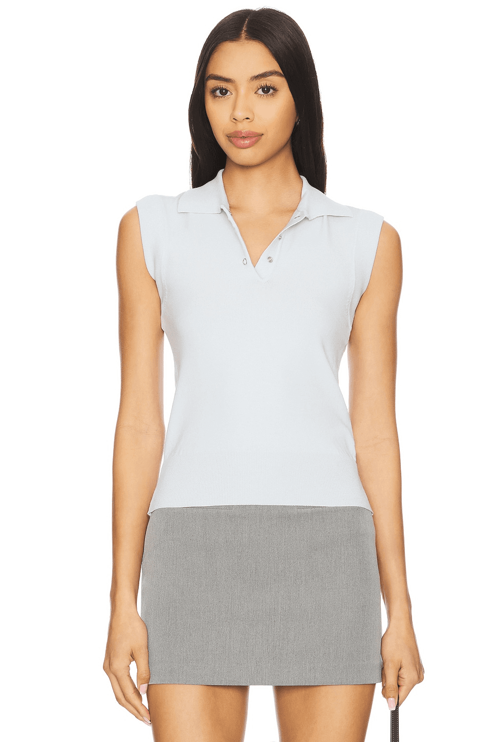 Knit Polo Top - Image 1