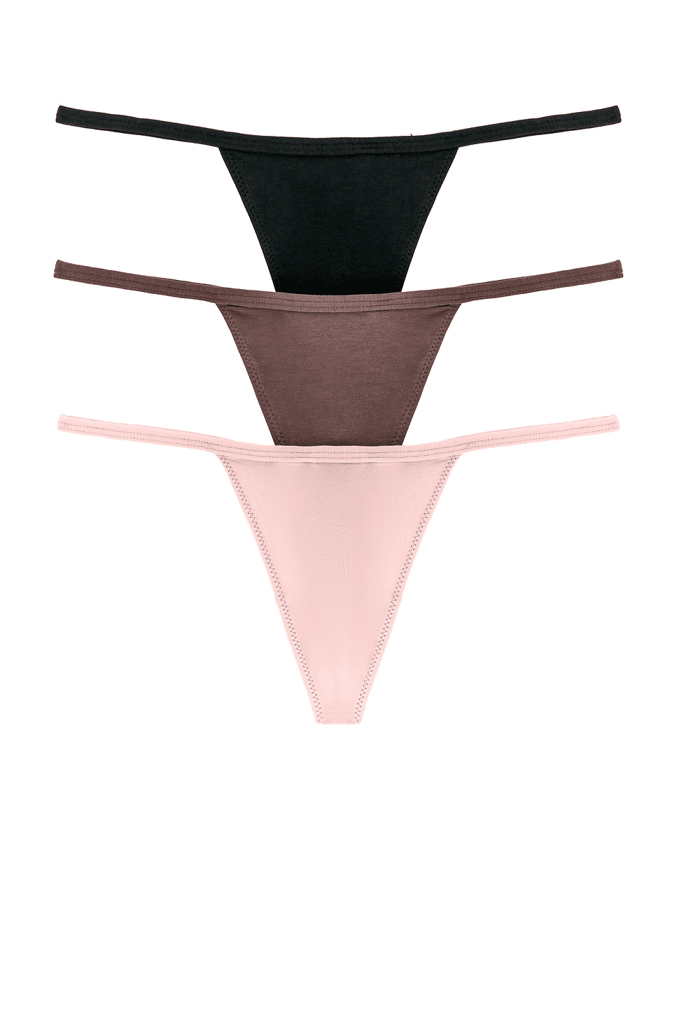 Belinda G String 3 Pack in Black, Peony, Peppercorn - Image 1