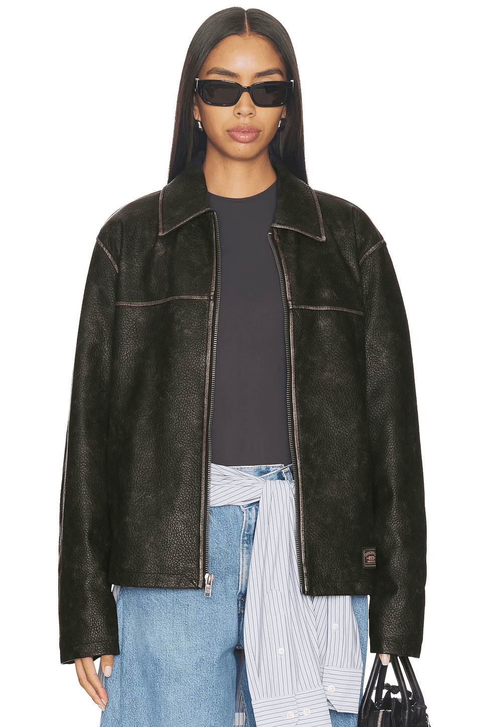 Faux Leather Jacket - Image 1