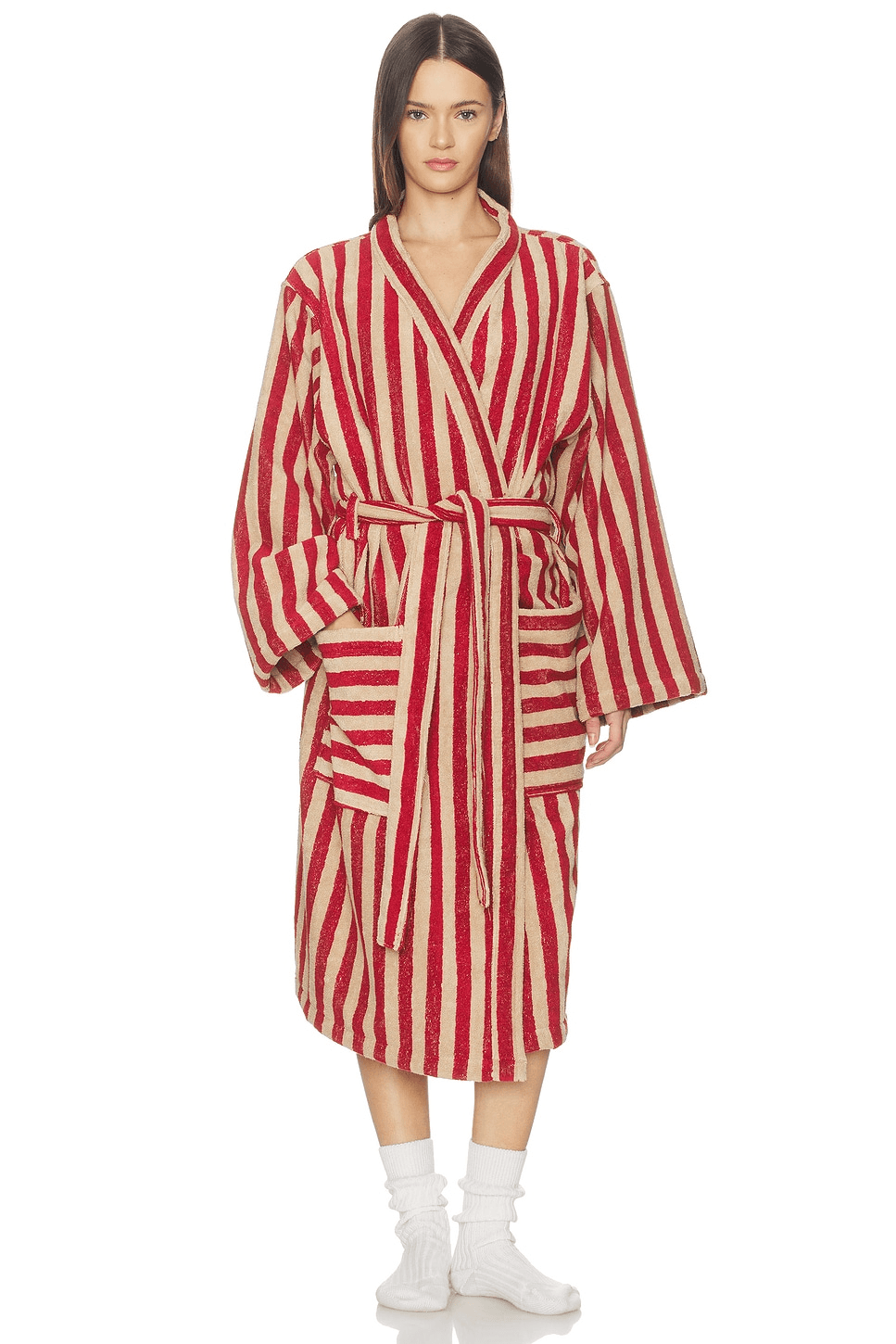 Pembroke Stripe Cotton Robe - Image 1