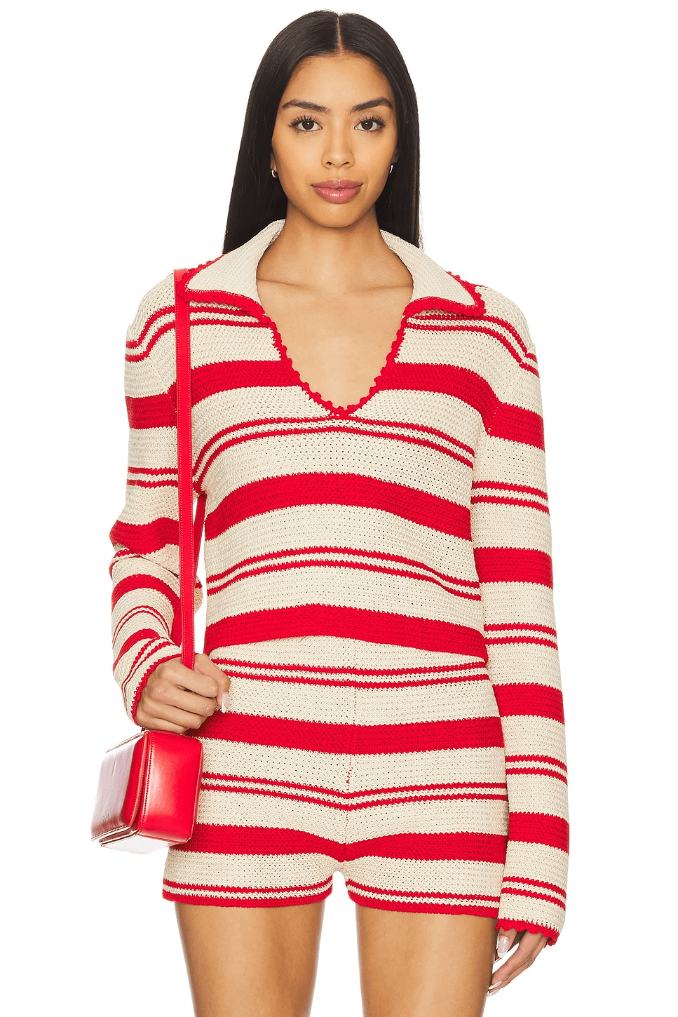 Rowan Two Toned Knit Crop Top - Image 1