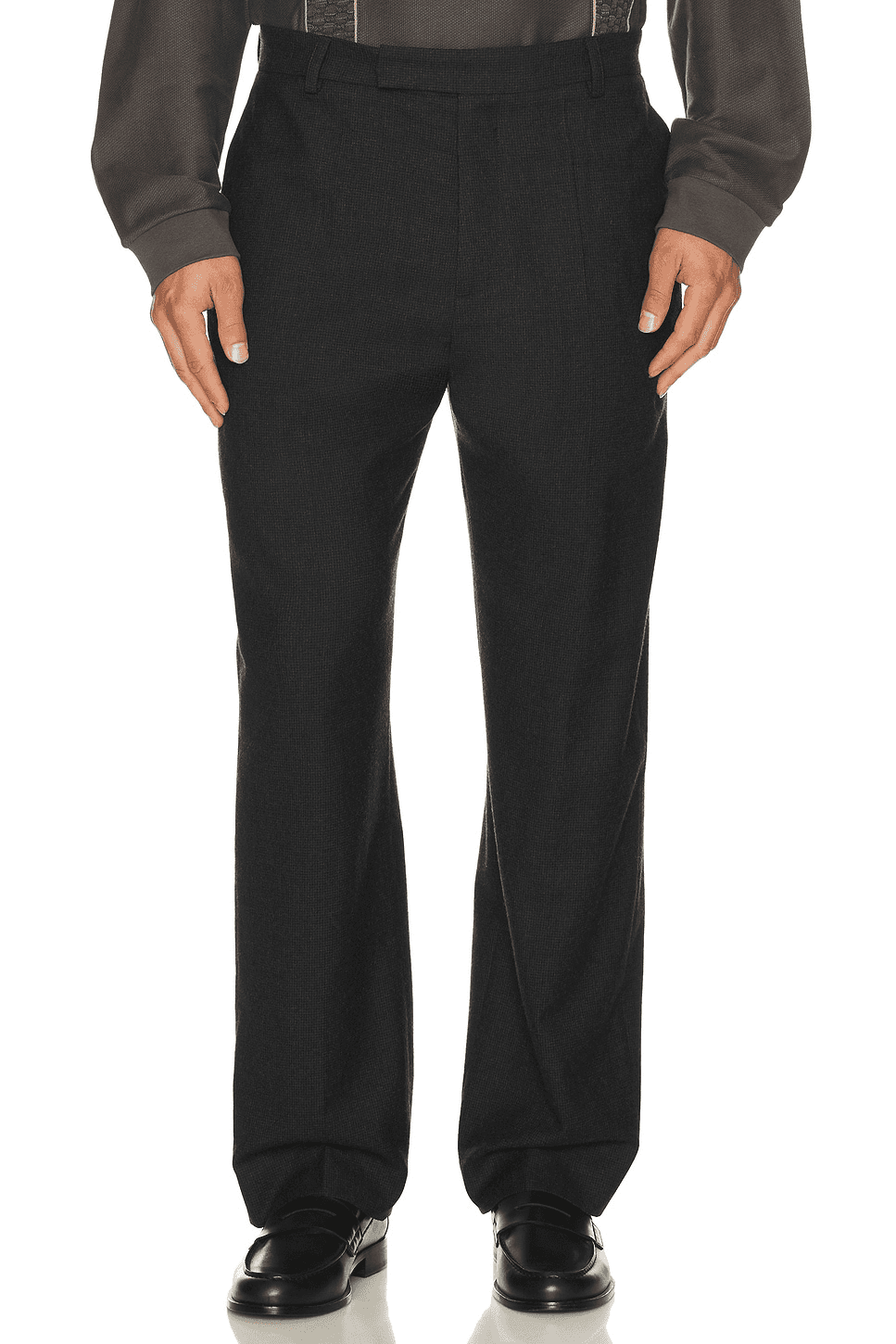 Wool Pleated Trousers - Image 1