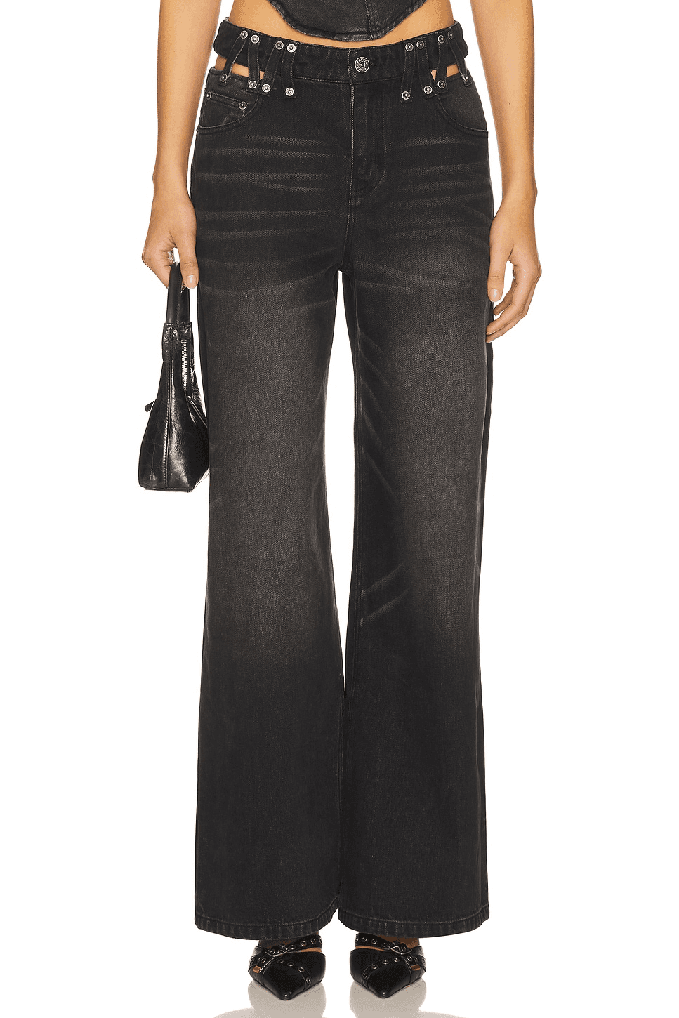 Cutout Denim Trousers Jeans - Image 1
