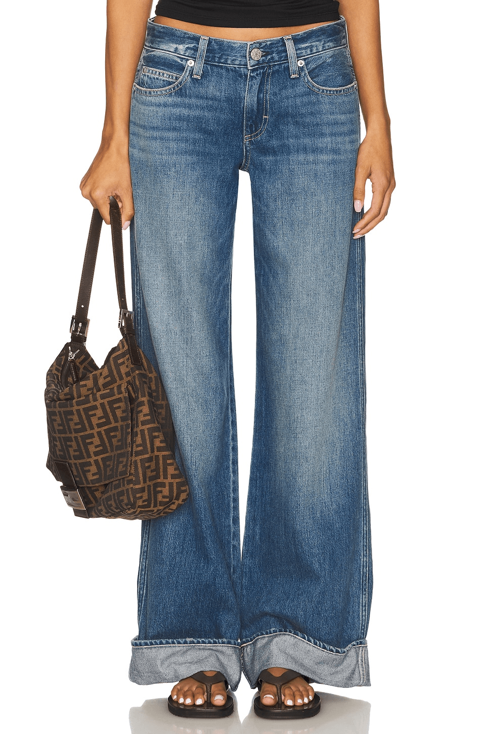 Sabine Cuff Wide Leg Jeans - Image 1