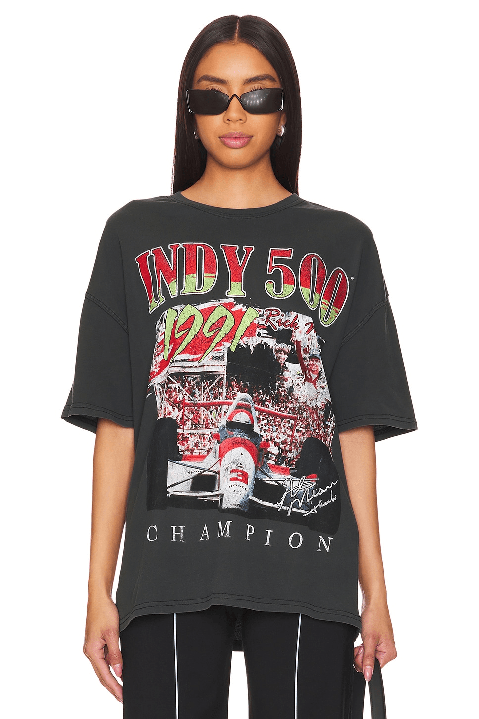Indy 500 1991 Champion Oversized Tee - Image 1
