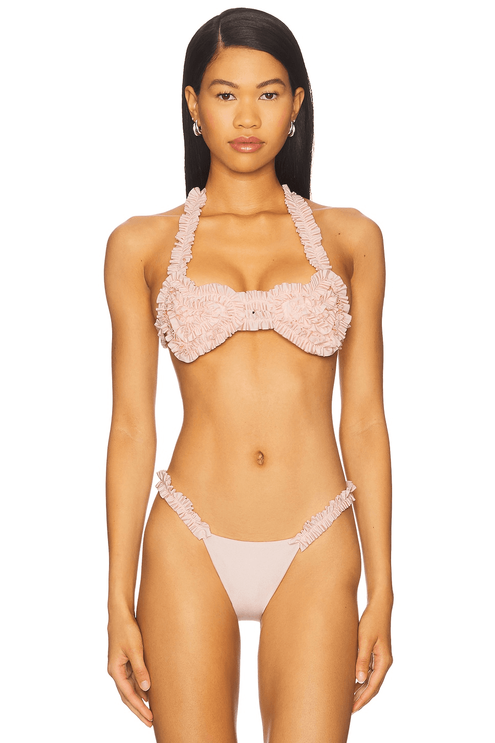 Ruffled Heart Bikini Top - Image 1