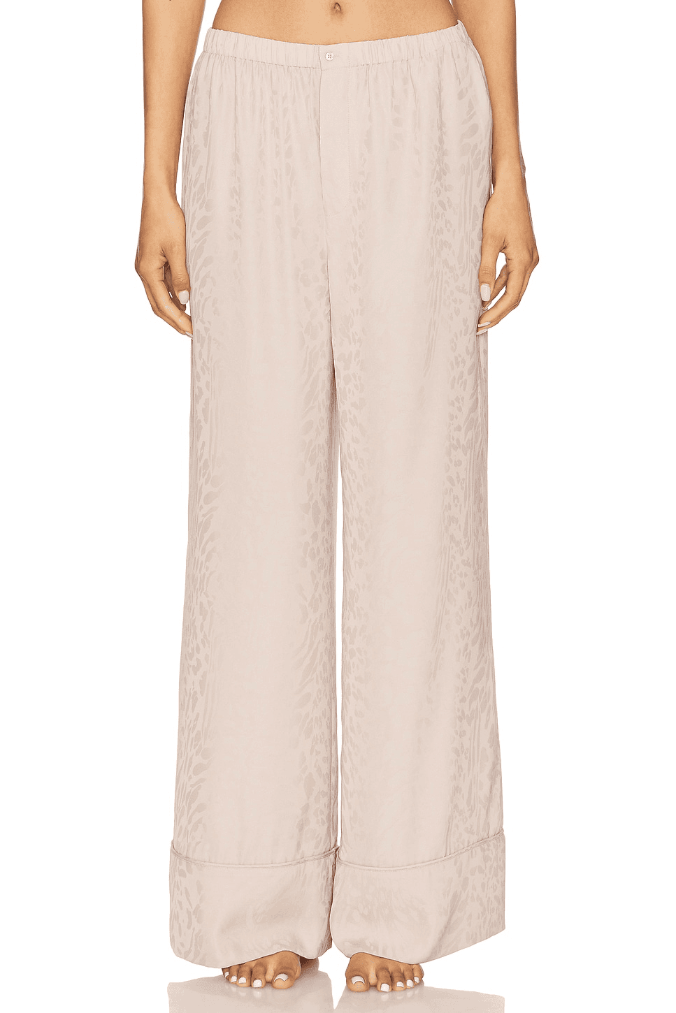 Washed Satin Jaquard Pant - Image 1