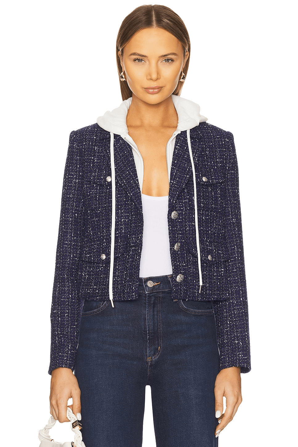 Crop Tweed Dickie Blazer - Image 1