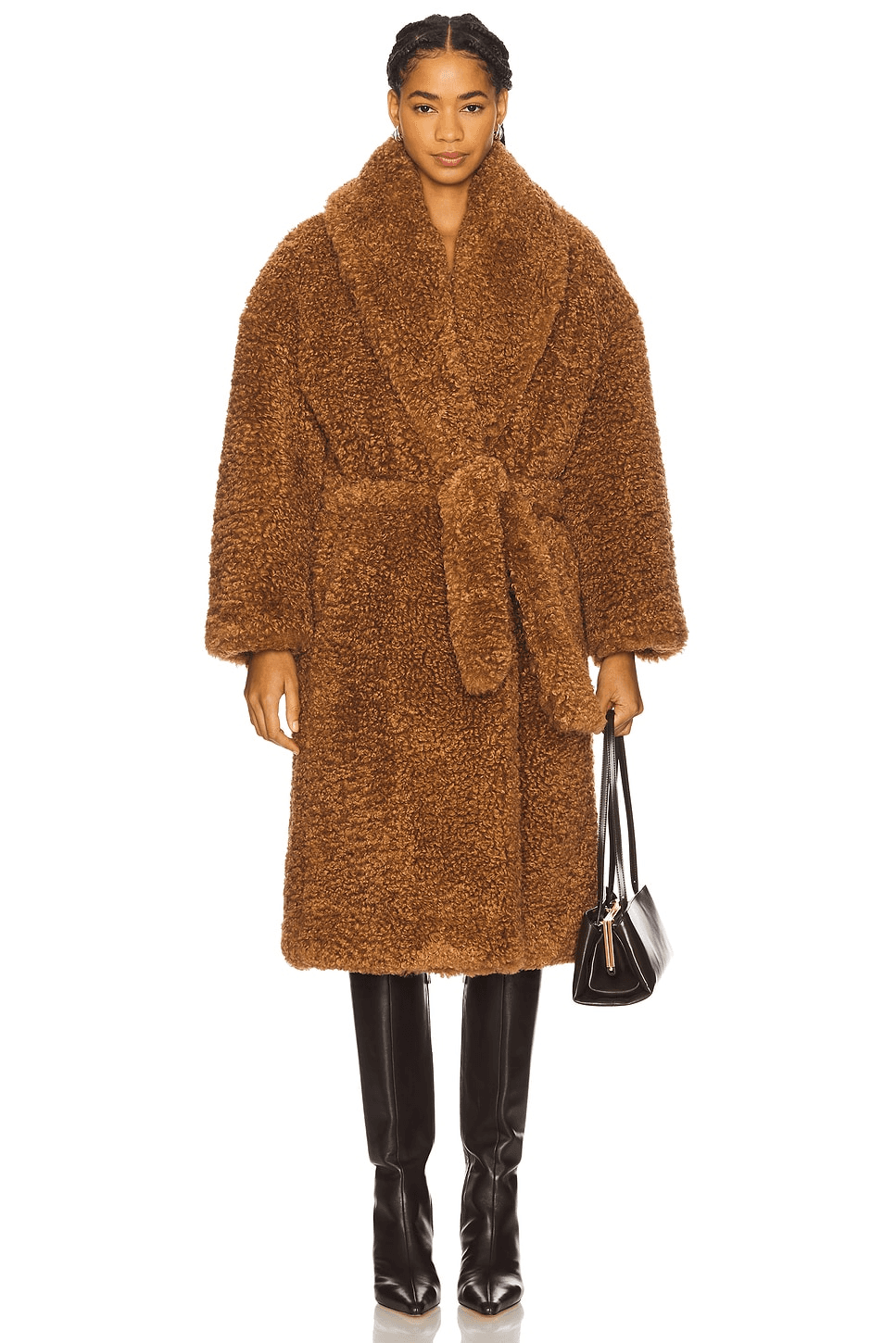 Long Teddy Wrap Coat - Image 1