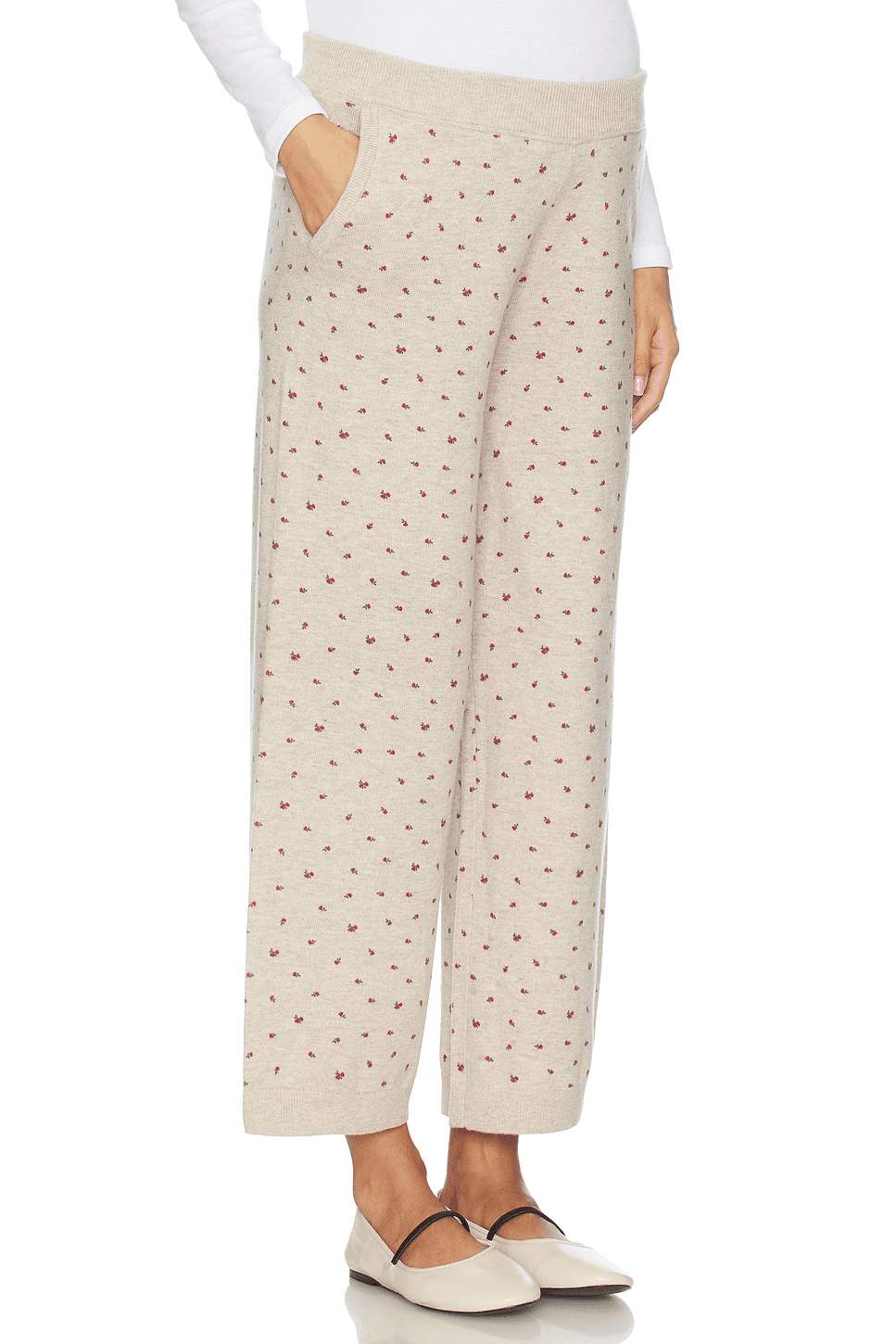 The Nora Floral Knit Pant - Image 1