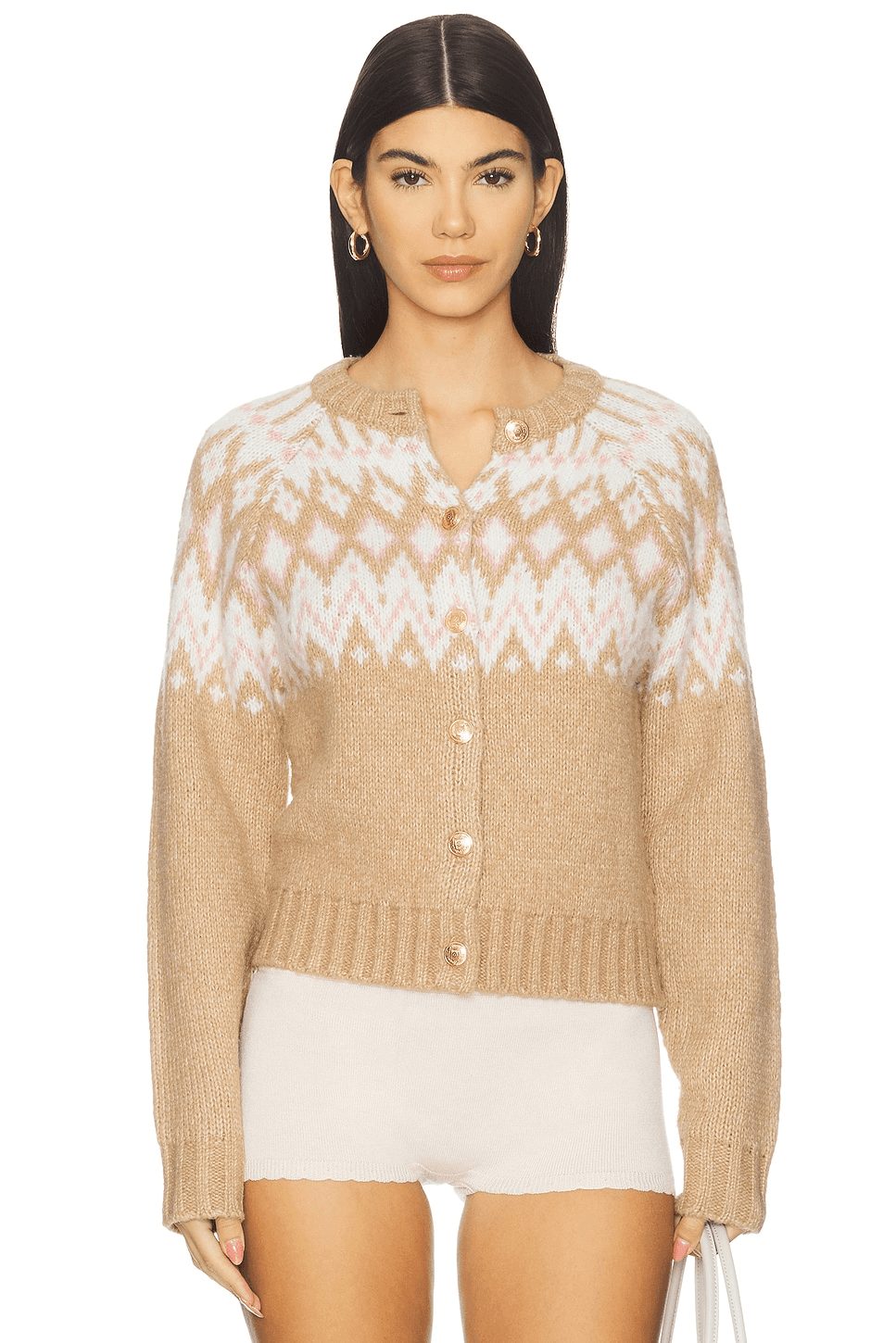 Paris Fairisle Button Front Cardigan - Image 1