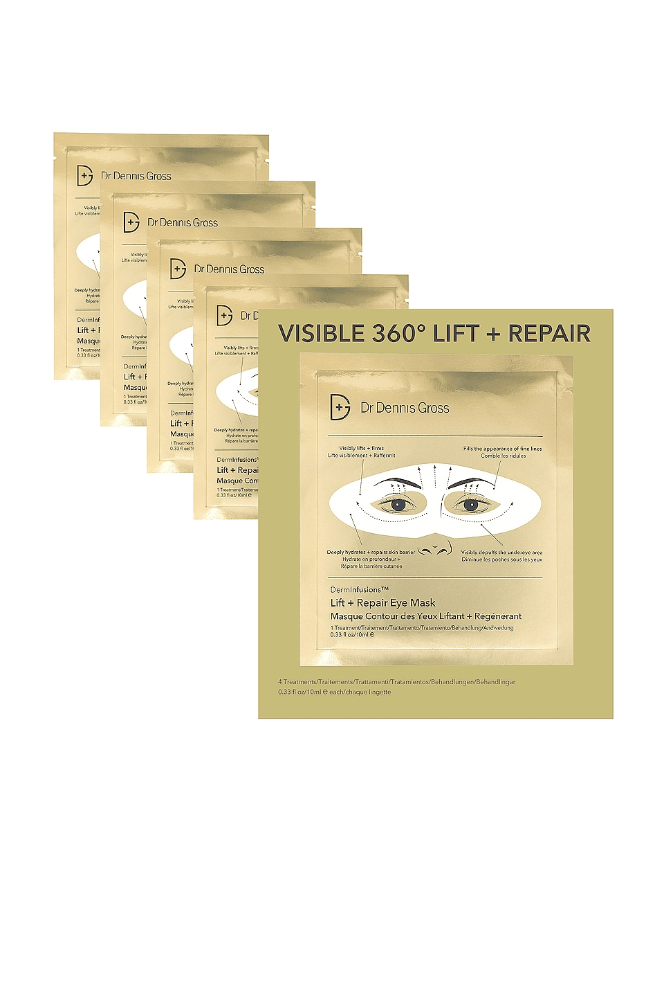 Derminfusions Lift + Repair Eye Mask 4 Pack - Image 1