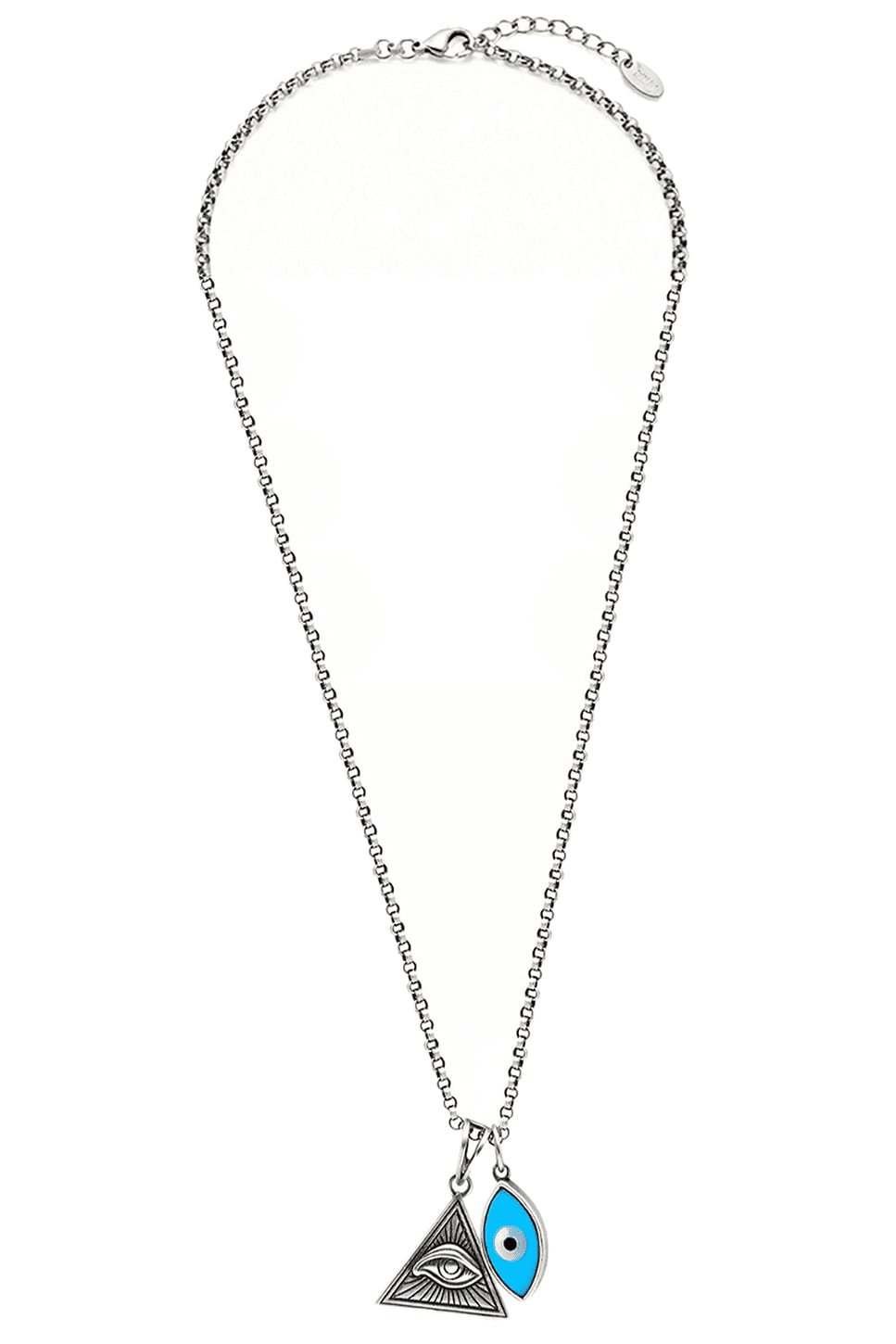Turquoise Evil Eye And Eye Of Ra Pendant Necklace - Image 1