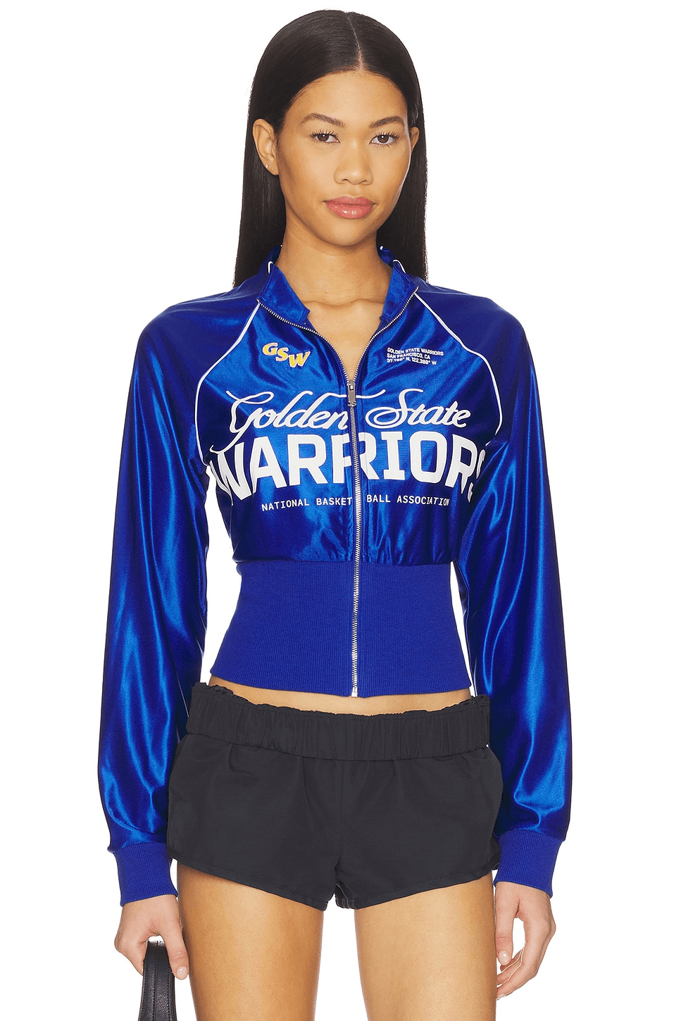Golden State Warriors Cropped Track Jacket - Image 1