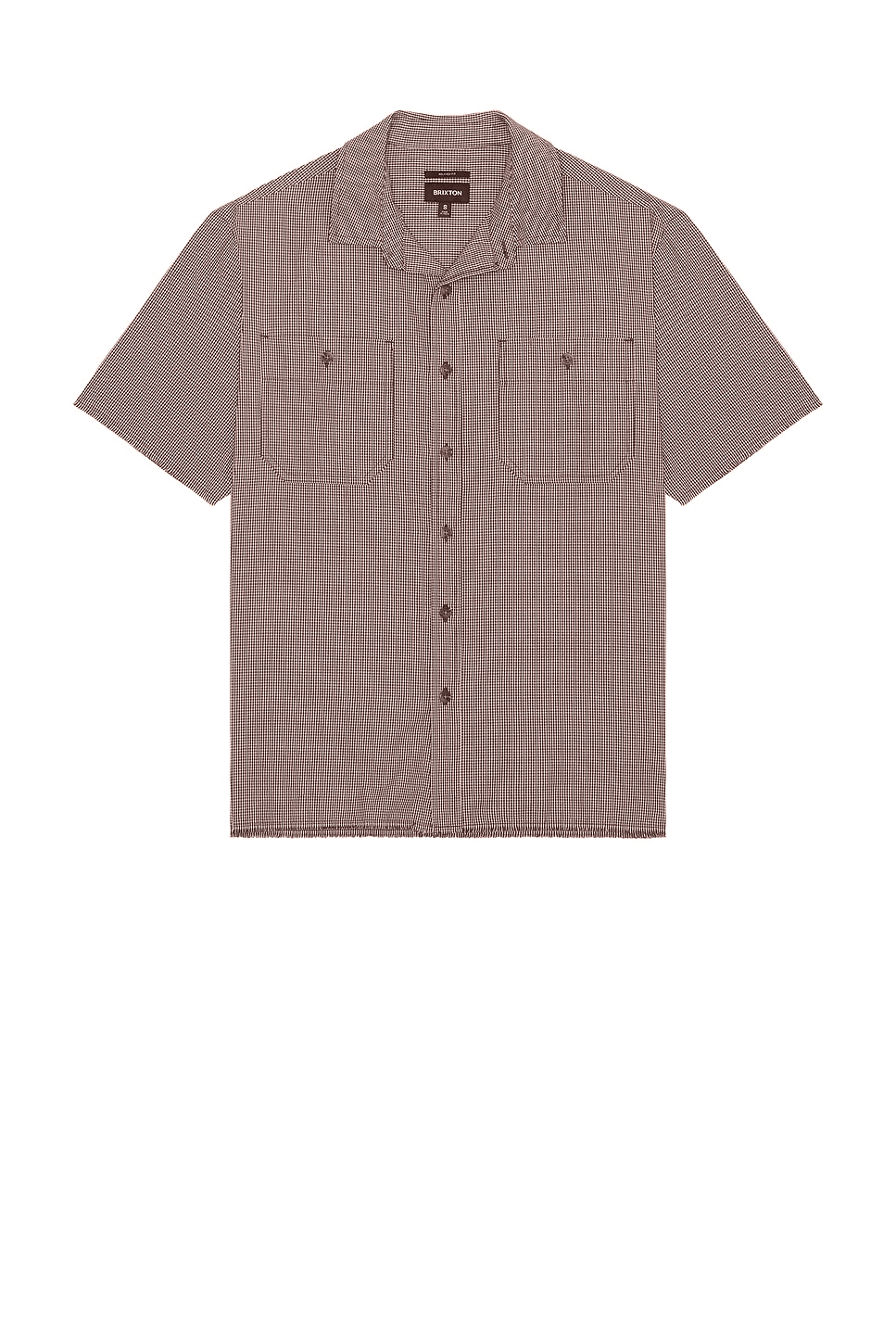Micro Plaid Relaxed Short Sleeve Shirt - Image 1