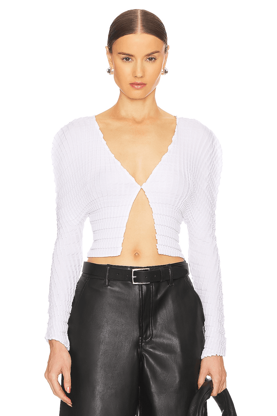 Cropped Knife X Box Pleated Cardigan - Image 1