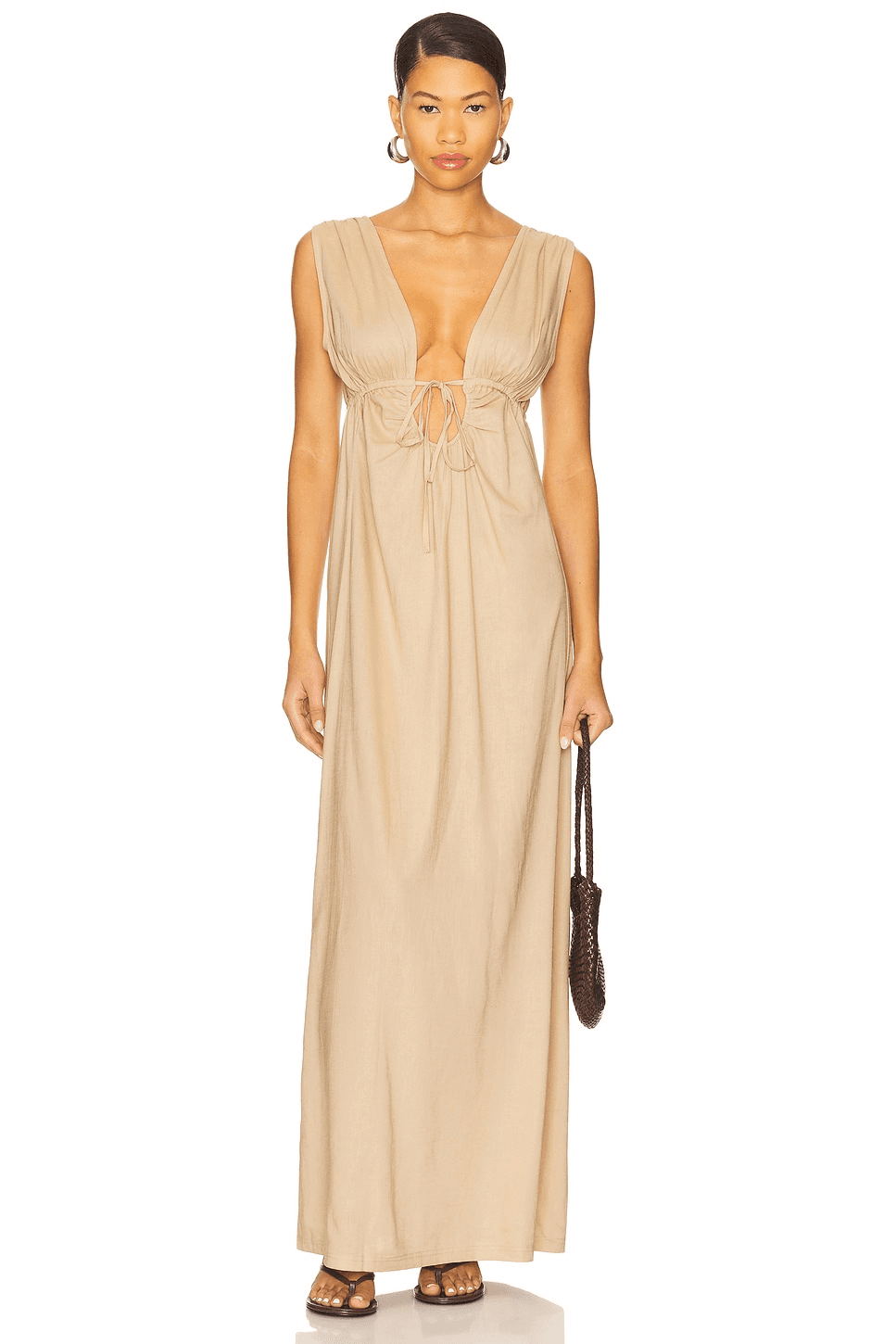 Calli Ruched Front Tie Dress - Image 1