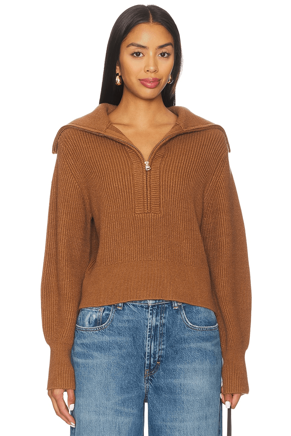 Maura Half Zip Rib Knit - Image 1