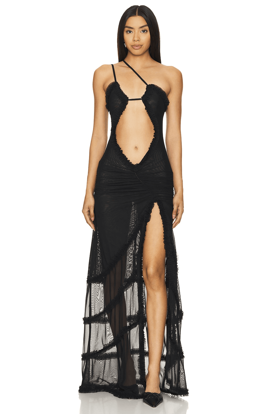 Black Maxi Fatale Dress - Image 1